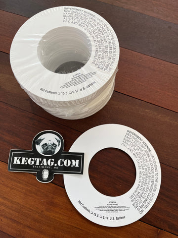 5" Keg Tag / Collar - GENERIC